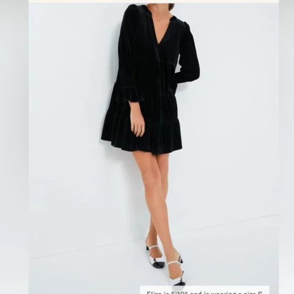 black velvet kenzo dress Pomander Place Black Velvet Kenzo Dress Black Velvet / XS